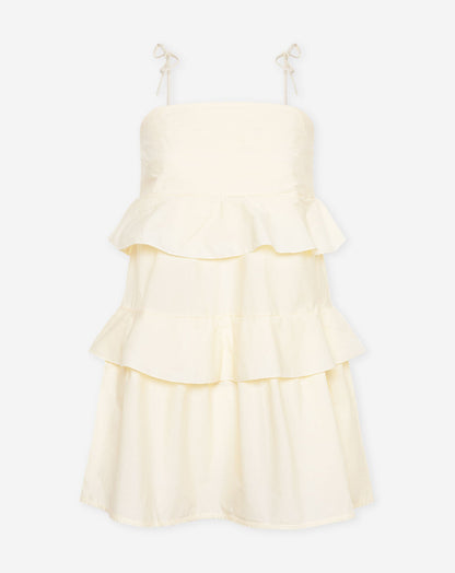 ROAMY POPLIN RUFFLE DRESS BOTERGEEL