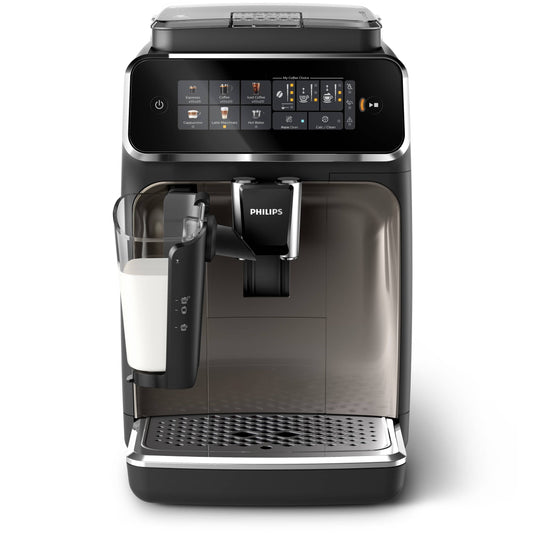 Philips 3300 Series Espressovollautomat mit LatteGo und Eiskaffee, Schwarz