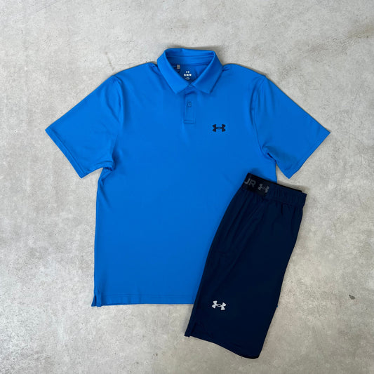 Under Armour Kurzes Polo-Set Blau