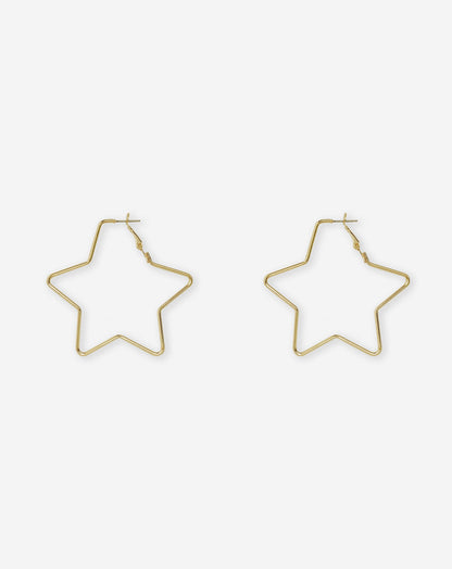 BIG HOOP STAR EARRINGS