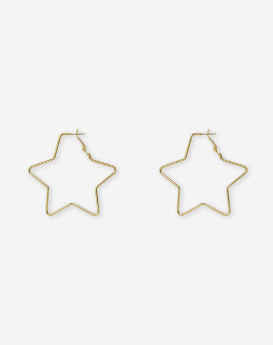 BIG HOOP STAR EARRINGS