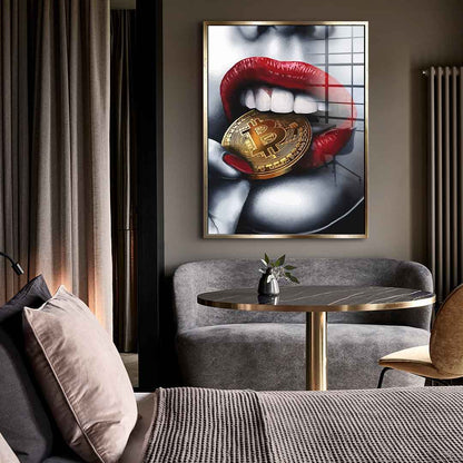 Bitcoin girl - acrylic glass