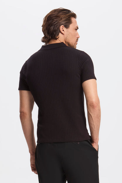 DAS ALONSO KURZARM-POLOSHIRT