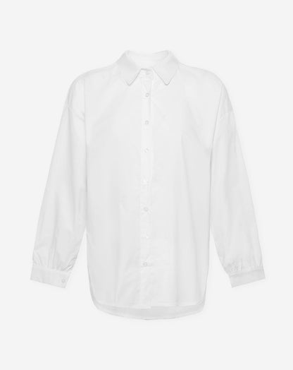 POPLIN LACE UP BLOUSE WIT
