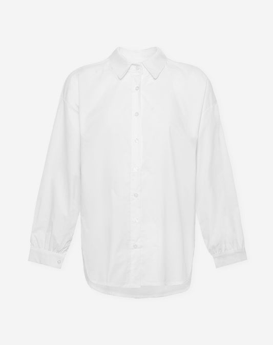 POPLIN LACE UP BLOUSE WIT