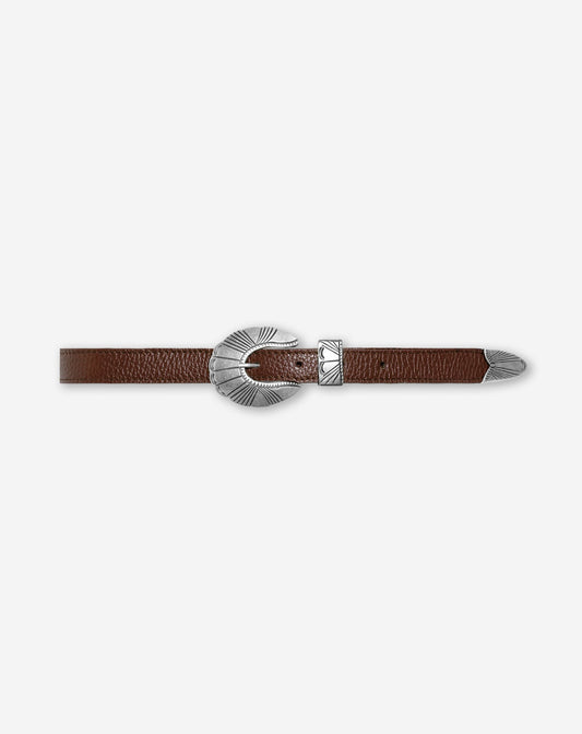 BILLIE WESTERN BELT DONKERBRUIN