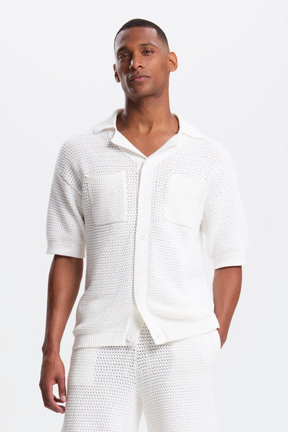 DAS MATESE CROCHET SS SHIRT
