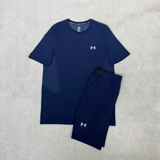 Under Armour Seamless Shorts Set Marineblau 