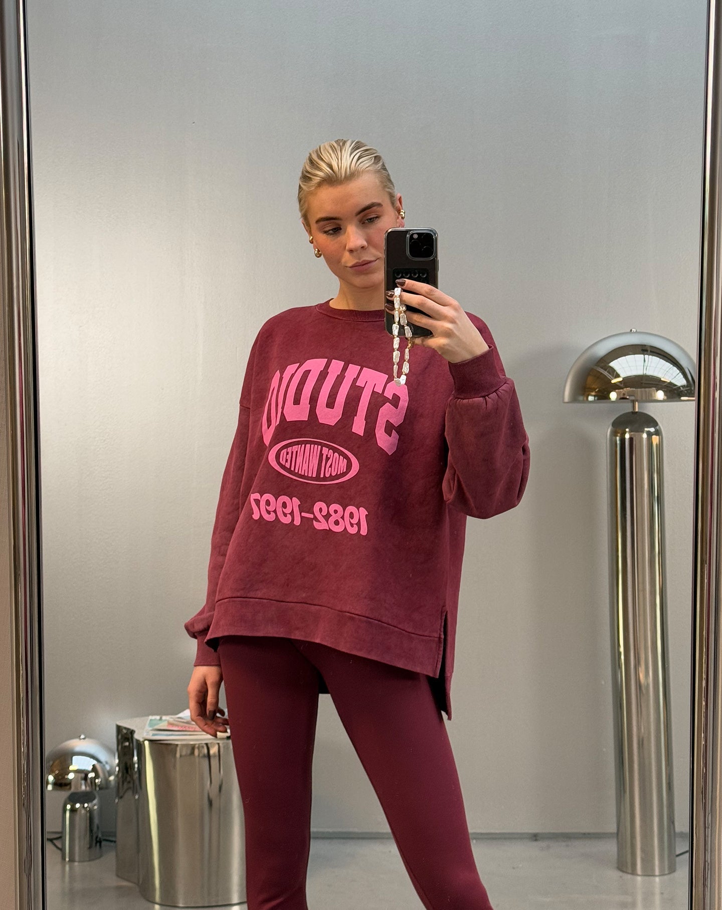 STUDIO MW ACID SWEATER CHERRY