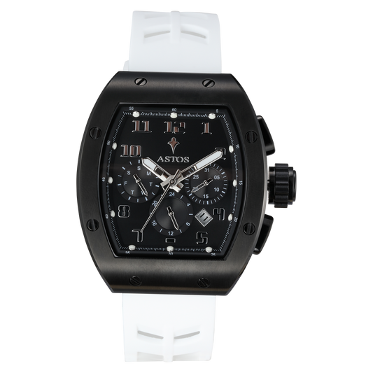 Millionaire 2.0 Black - White Strap | 1 + 1 Gratis
