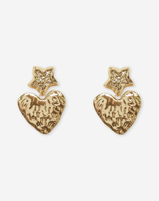 STAR HEART ORGANIC EARRINGS