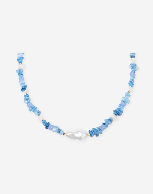 DAIMY BEADS NECKLACE BLAUW