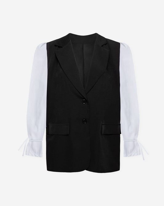 ELIN POPLIN SLEEVE BLAZER