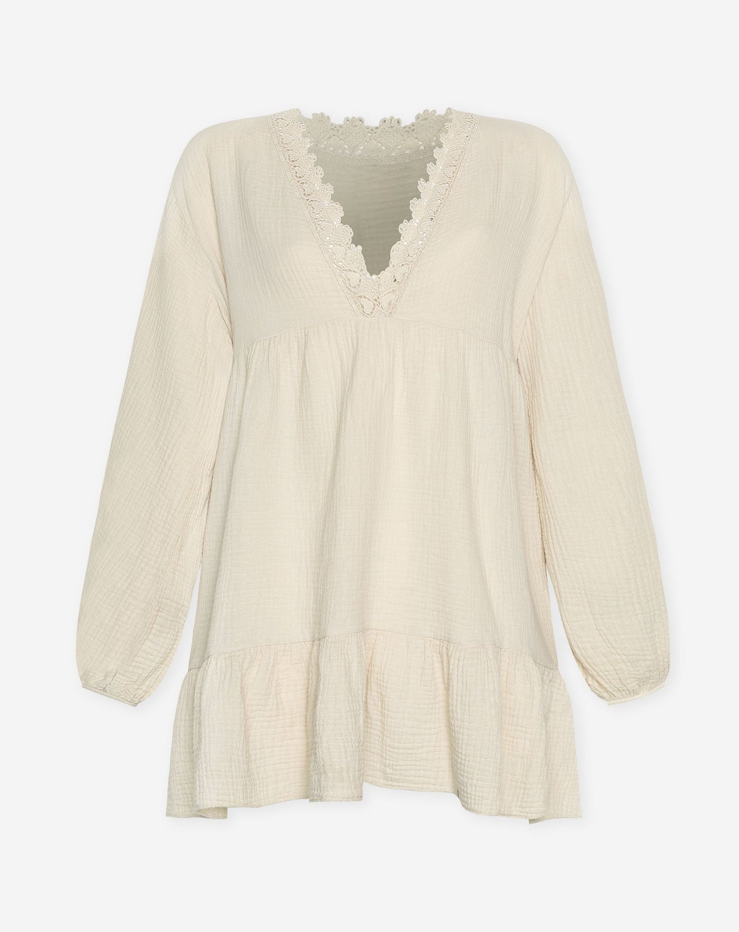 MOUSSELINE HEART TAPE DRESS BEIGE