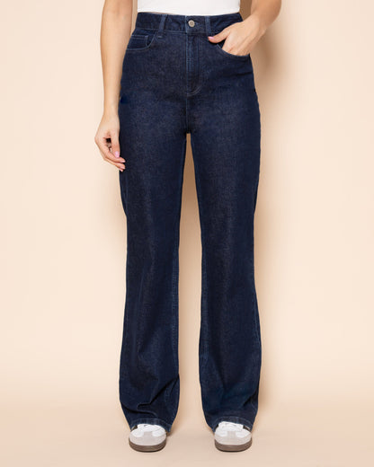 BOOTCUT JEANS DONKERBLAUW