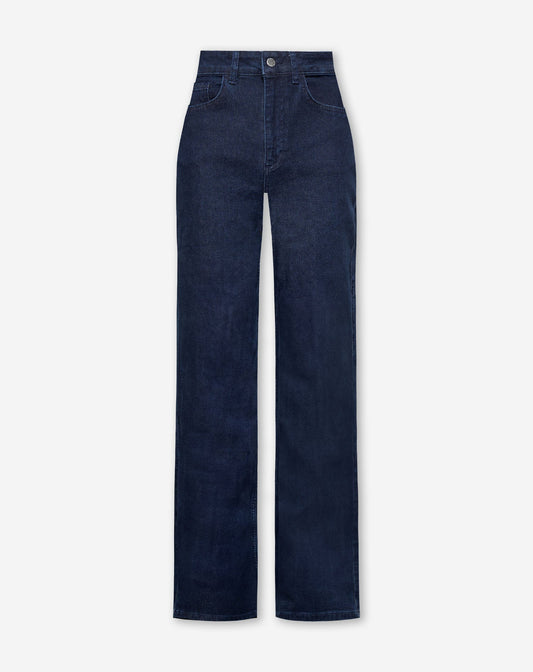 BOOTCUT JEANS DONKERBLAUW