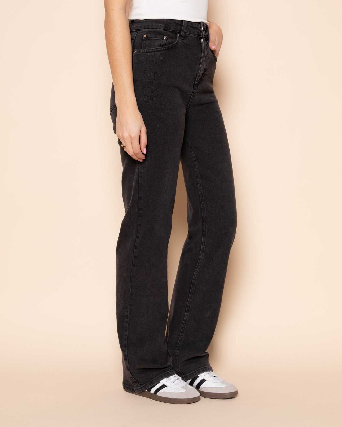 BOOTCUT JEANS GRIJS