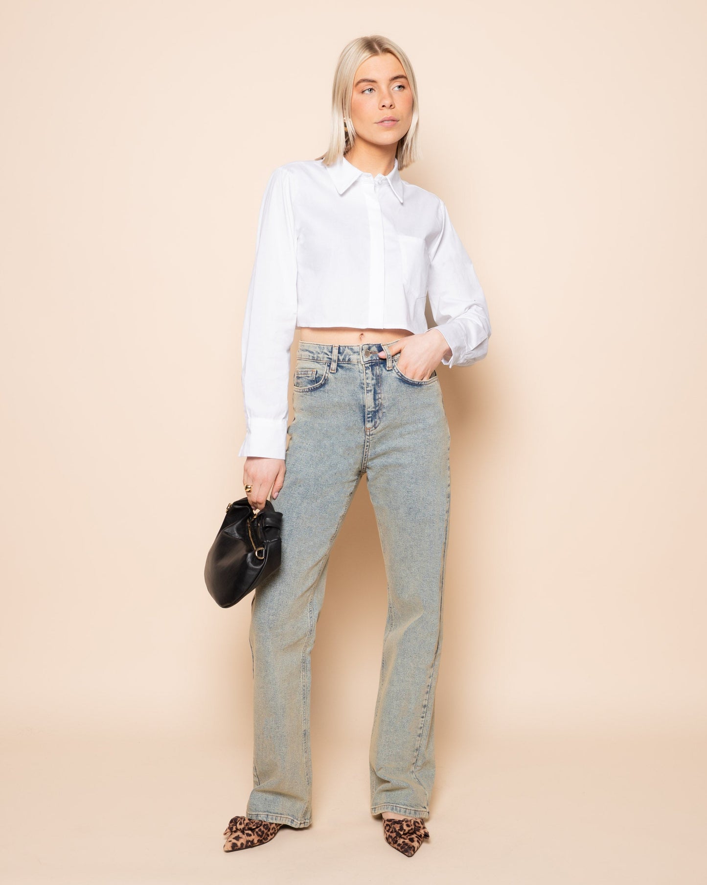 BOOTCUT JEANS VINTAGE BLAUW
