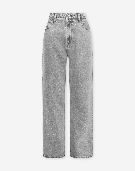 SMALL DIAMOND STRAIGHT LEG JEANS LICHTGRIJS