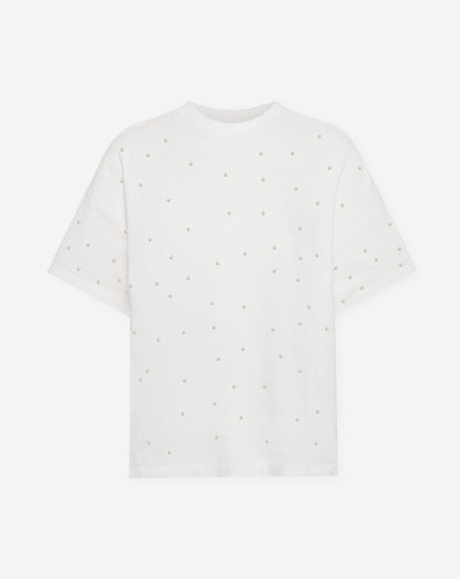 PEARL OVERSIZED TEE CRÈME
