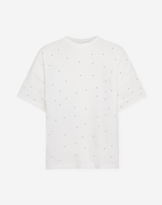PEARL OVERSIZED TEE CRÈME