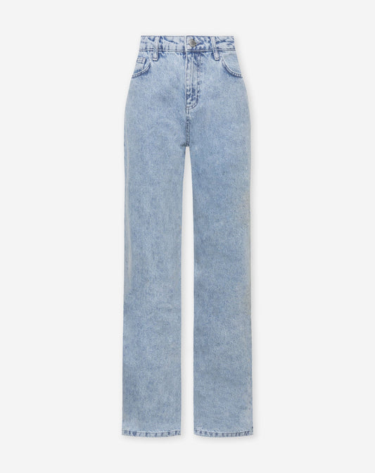 DENIM STRAIGHT LEG JEANS BLAUW