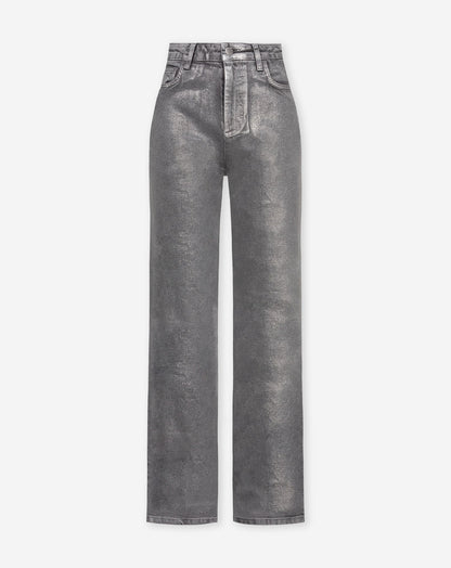 METALLIC BOOTCUT JEANS GRIJS