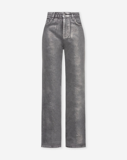 METALLIC BOOTCUT JEANS GRIJS