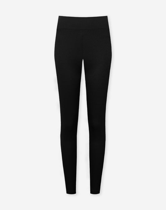 SOFT RIB LEGGING ZWART