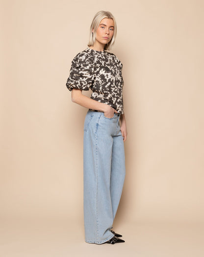 WIDE LEG JEANS BLAUW