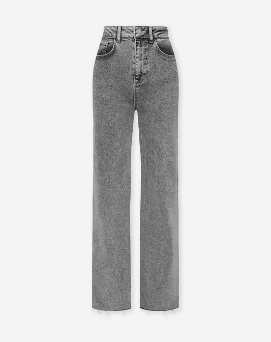 BOOTCUT RAW EDGE JEANS GRIJS