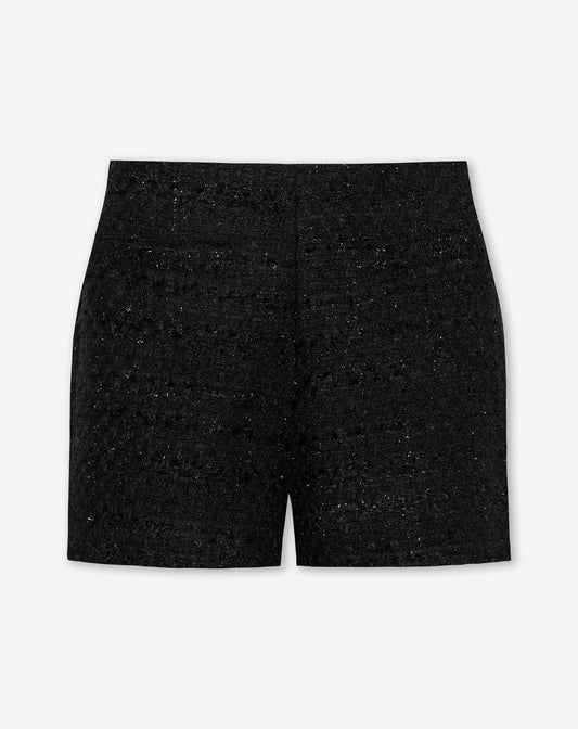 BOUCLE LUREX SHORTS ZWART