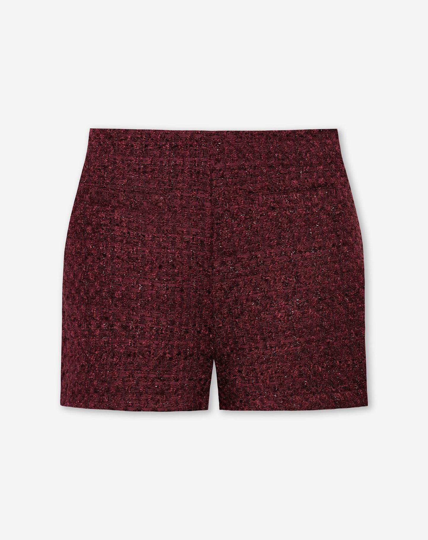 BOUCLE LUREX SHORTS BURGUNDY