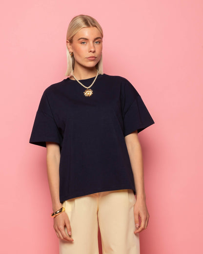 BASIC OVERSIZED TEE MARINEBLAUW