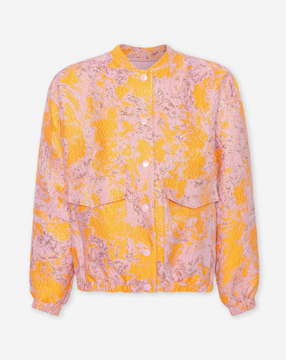 ANGIE JACQUARD BOMBER ROZE