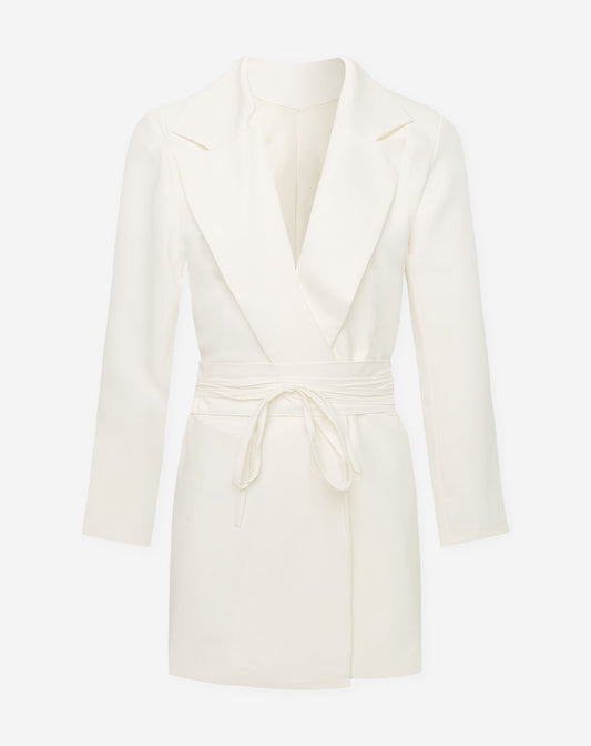 SADIE BLAZER DRESS CRÈME