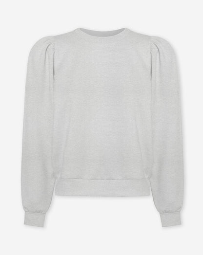 SCUBA PUFF SLEEVE SWEATER LICHTGRIJS