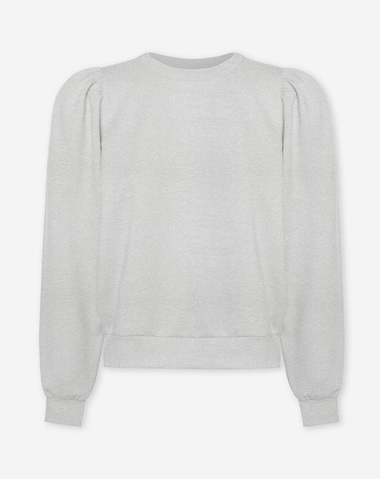 SCUBA PUFF SLEEVE SWEATER LICHTGRIJS