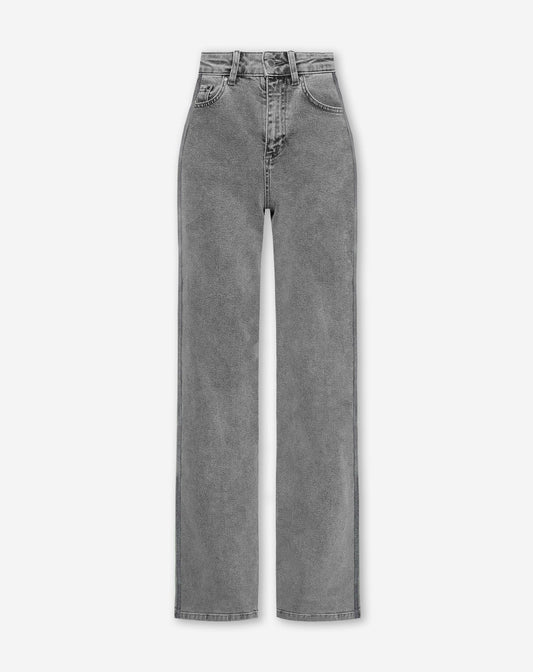 BOOTCUT GLITTER TAPE JEANS LICHTGRIJS