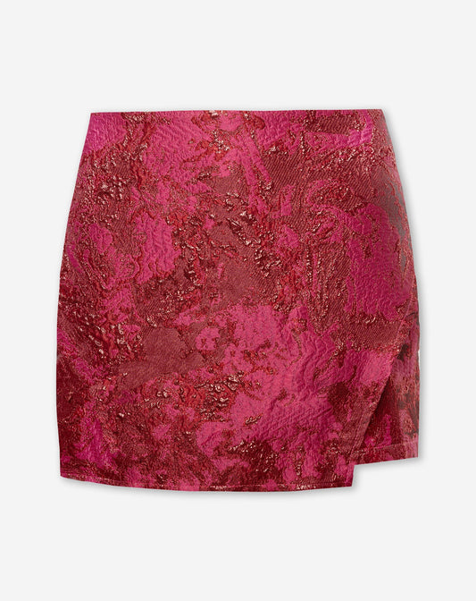 SENNA JACQUARD SKORT BORDEAUX