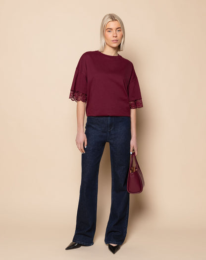 BOOTCUT JEANS DONKERBLAUW
