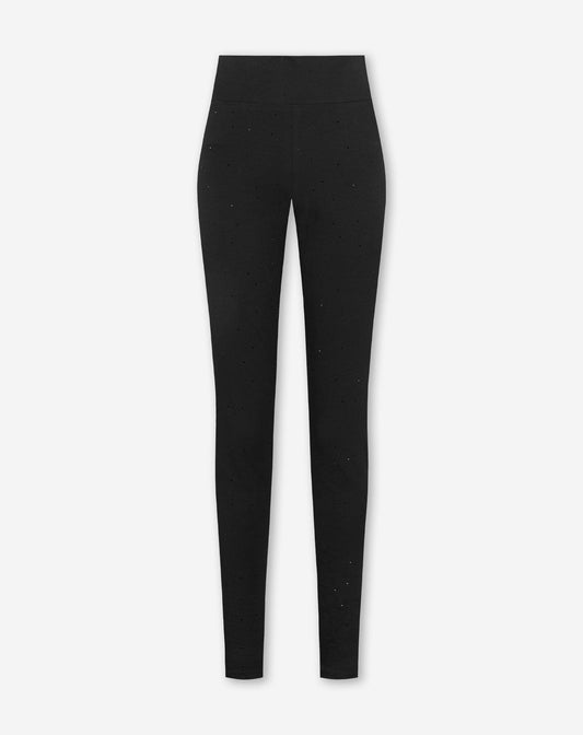 SMALL RHINESTONE LEGGING ZWART