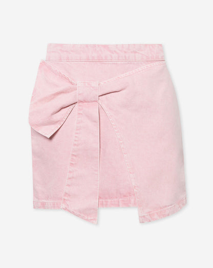 BOW DENIM SKIRT LICHTROZE
