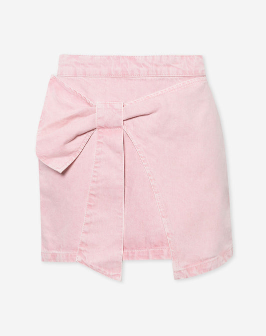 BOW DENIM SKIRT LICHTROZE