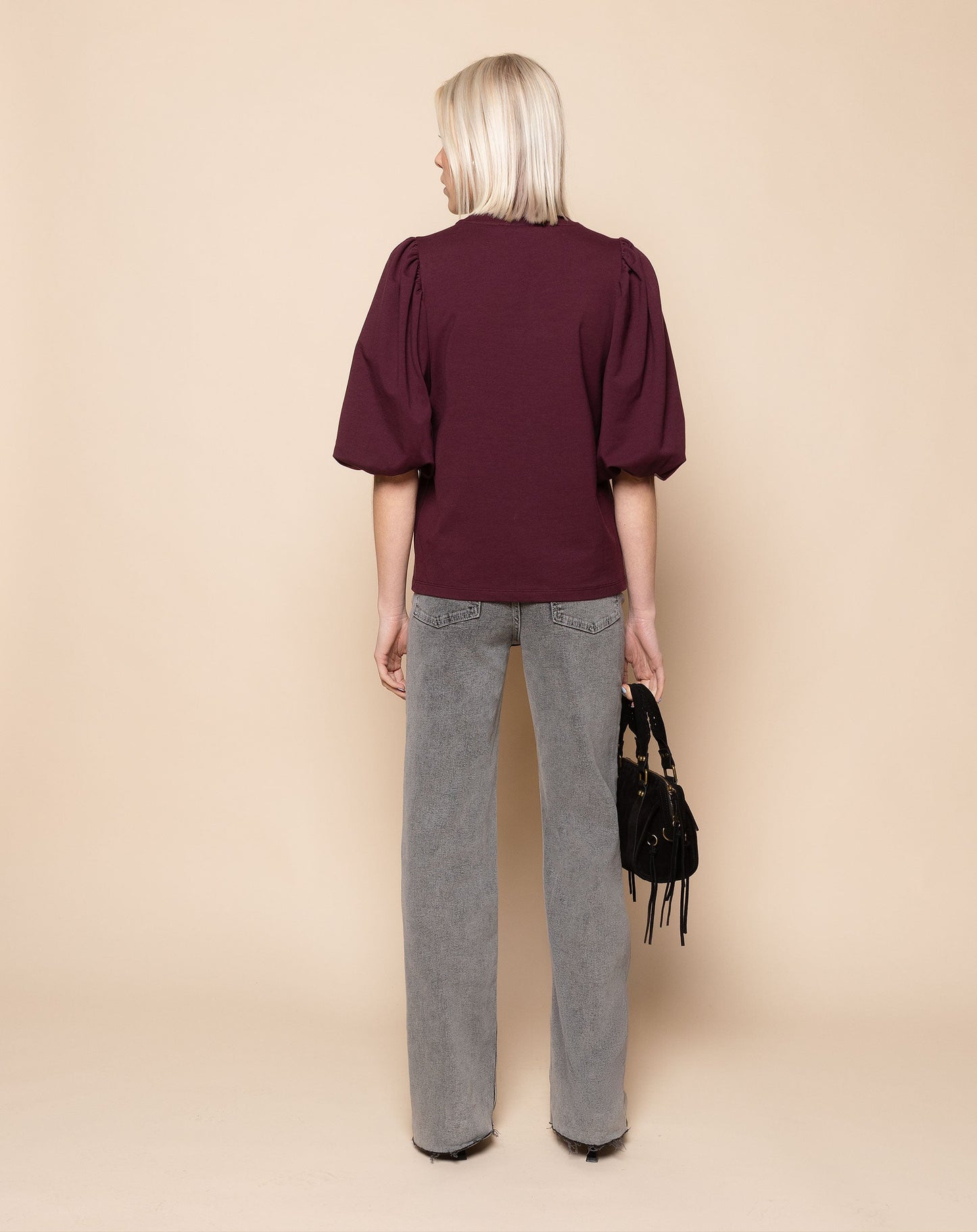 BOOTCUT RAW EDGE JEANS GRIJS