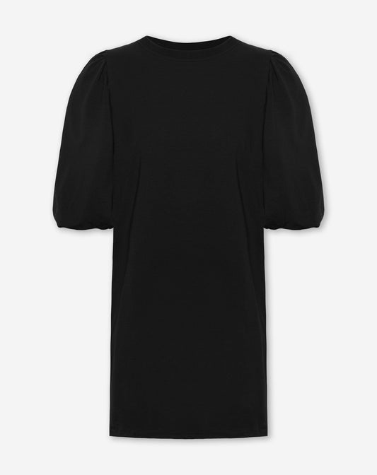 LOA PUFF SLEEVE SWEAT DRESS ZWART