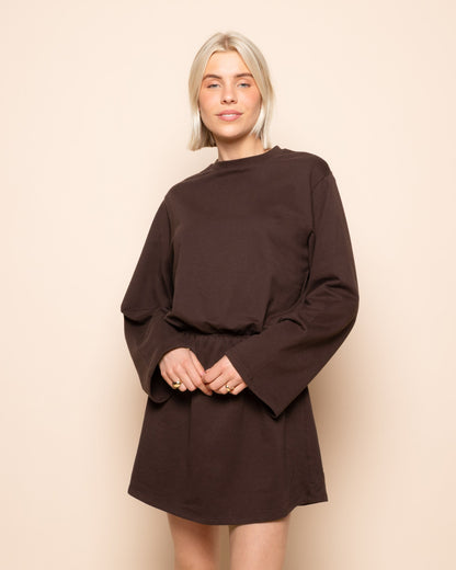 STEFFIE SWEATER DRESS BRUIN