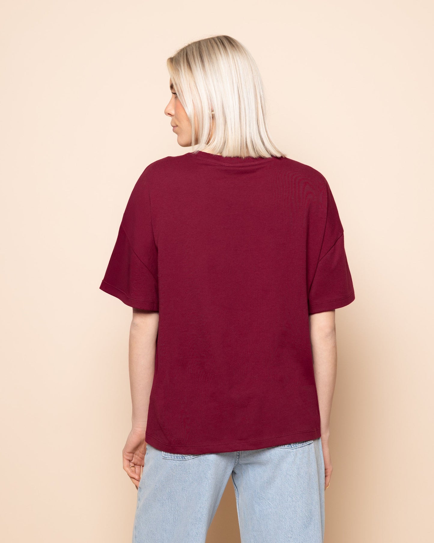 SUNDREAM PERFECTION OVERSIZED TEE CRANBERRY