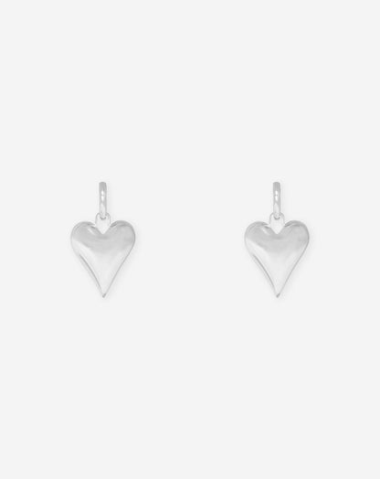 CHUNKY HEART HOOP EARRINGS