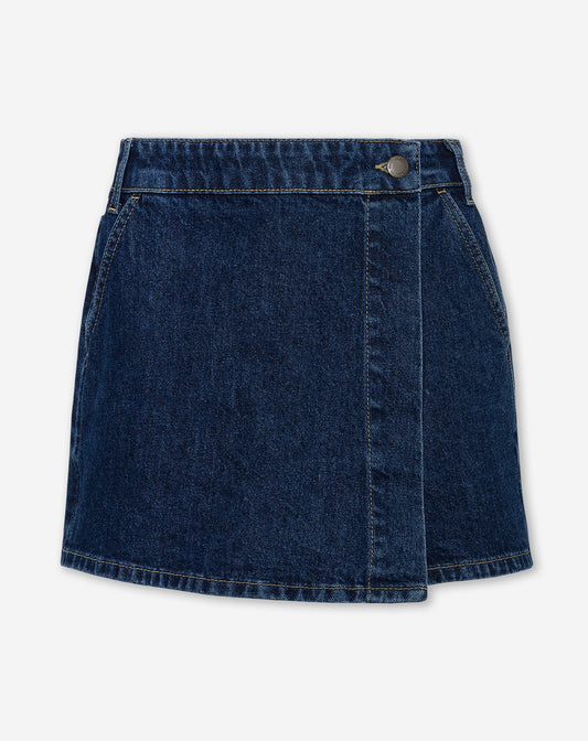 NORE DENIM SKORT DONKERBLAUW